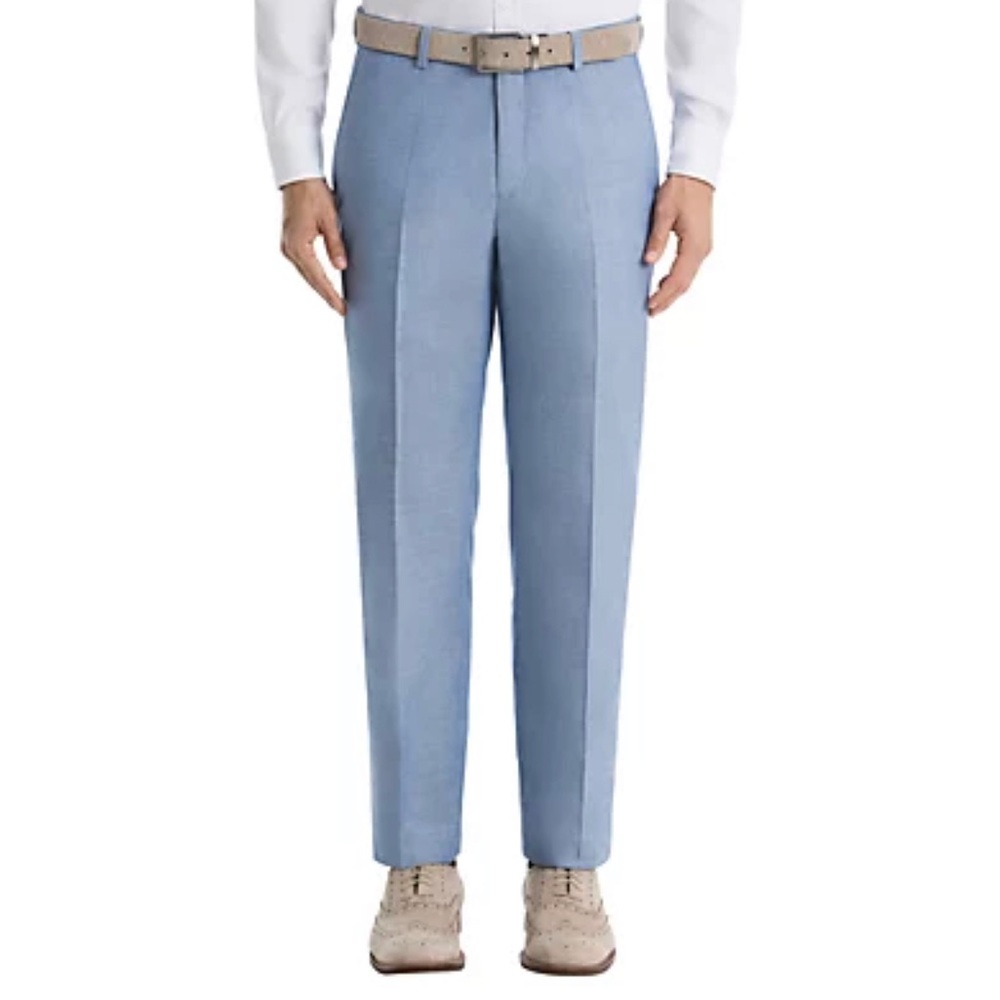 NWT Ralph Lauren Flat Front Neville Pants Chambray Blue